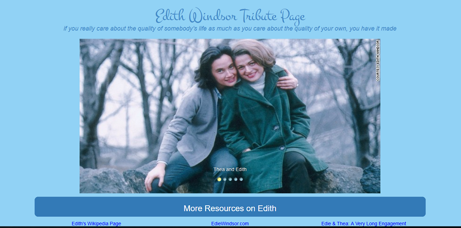 Edith Windor Tribute website